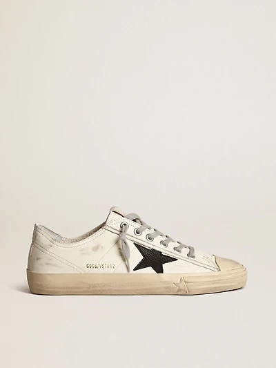 V-Star nappa leather with black nubuck star