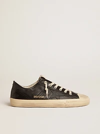 Men's V-Star black nappa leather with a star