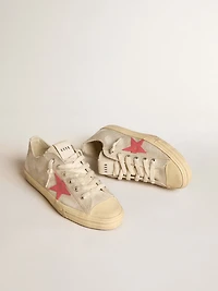 Men's V-Star light gray canvas with a red leather star