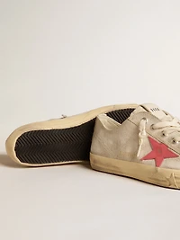 Men's V-Star light gray canvas with a red leather star