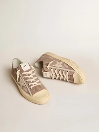 Men's V-Star dove-gray suede with light gray leather star