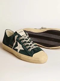 Men's V-Star forest-green suede with white leather star