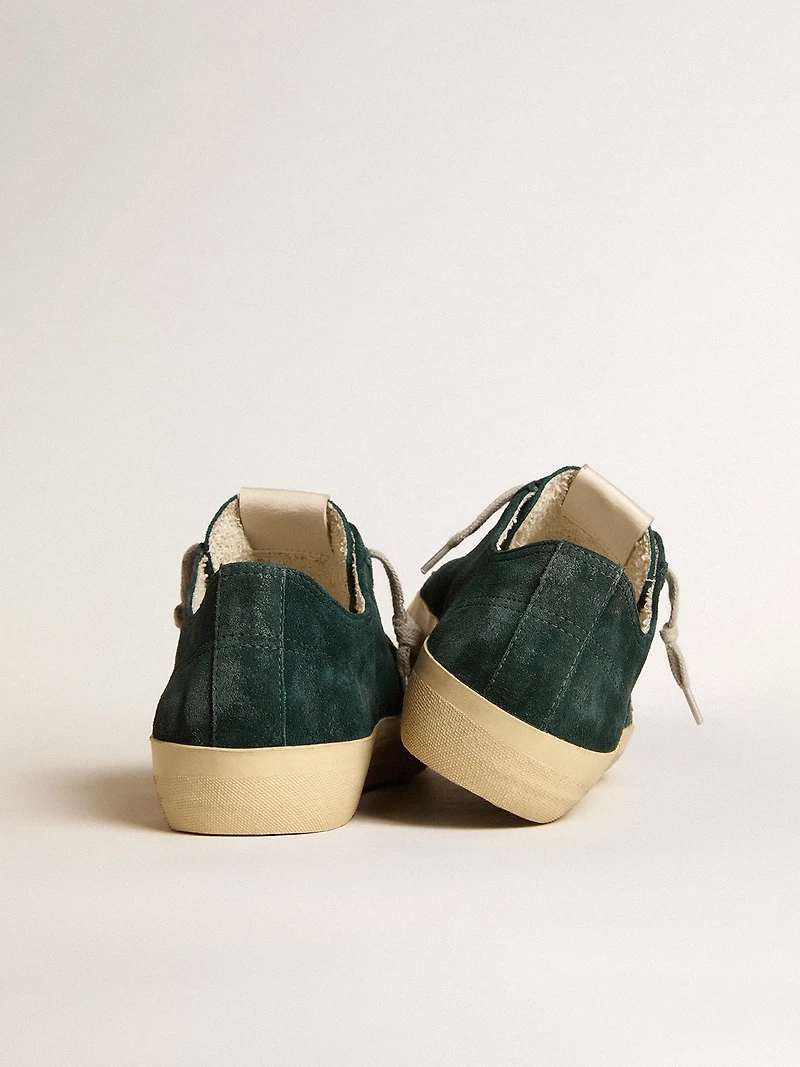 Men's V-Star forest-green suede with white leather star