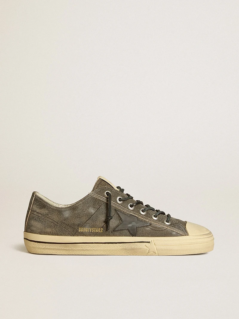 Men’s V-Star black suede with leather star