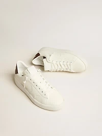 Purestar with white star and burgundy lizard-print heel tab