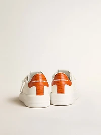 Men's Purestar with white leather star and orange heel tab