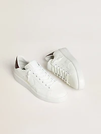Men’s Purestar with white leather star and burgundy croc-print heel tab