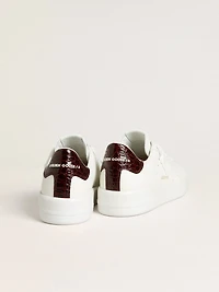 Men’s Purestar with white leather star and burgundy croc-print heel tab