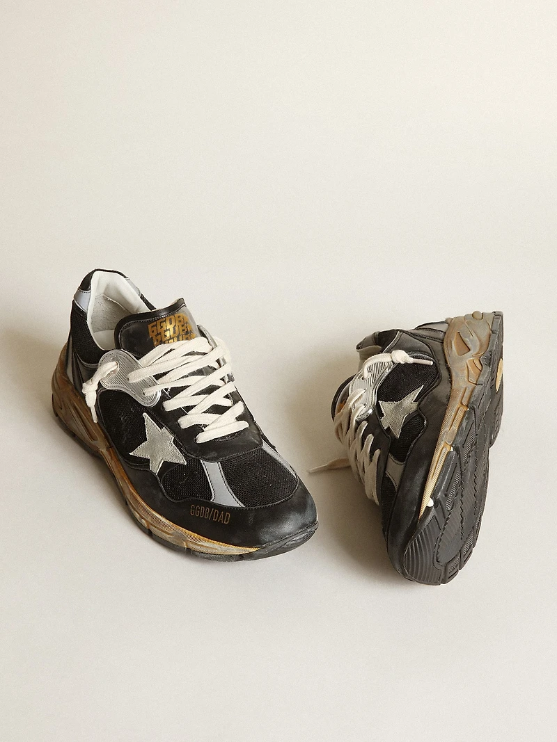 Men's Dad-Star black mesh and nappa with ice-colored star