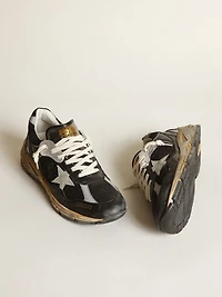 Men's Dad-Star black mesh and nappa with ice-colored star
