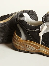 Men's Dad-Star black mesh and nappa with ice-colored star
