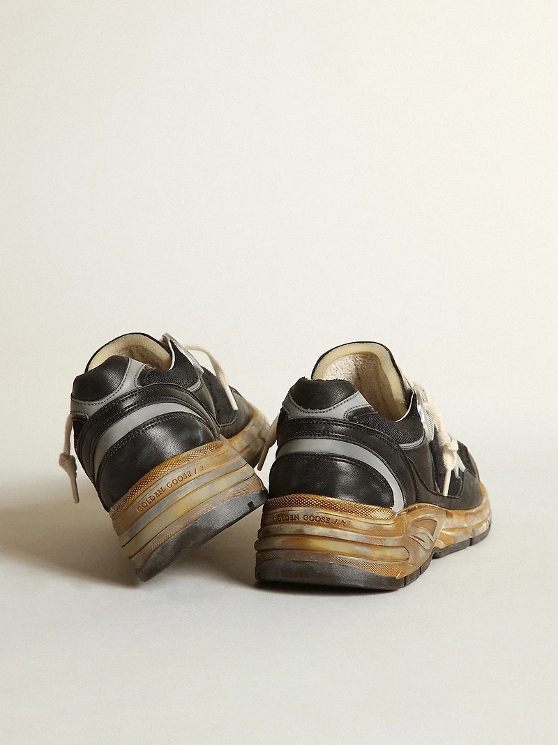 Men's Dad-Star black mesh and nappa with ice-colored star