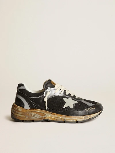 Men's Dad-Star black mesh and nappa with ice-colored star