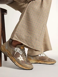 Men's Dad-Star dove gray mesh and suede