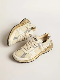 Men’s Dad-Star in beige nappa and nylon with white leather star