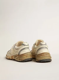 Men’s Dad-Star in beige nappa and nylon with white leather star