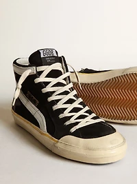 Men's Slide Penstar black suede with star and white flash