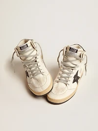 Sky-Star white leather with black star