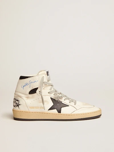Sky-Star white leather with black star