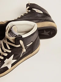 Sky-Star black nappa leather with white star