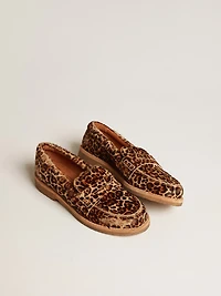 Men's Jerry loafers leopard-print pony skin