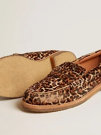 Men's Jerry loafers leopard-print pony skin