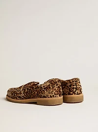 Men's Jerry loafers leopard-print pony skin