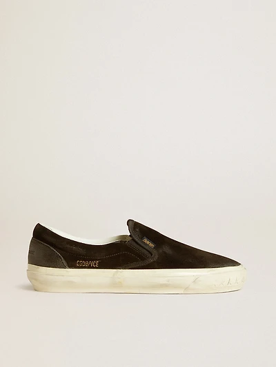 Men's VCE Penstar black suede with leather heel tab