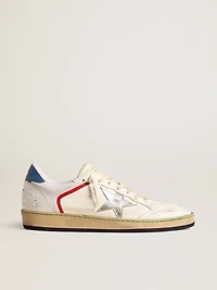 Ball star nappa and mesh with silver metallic leather
