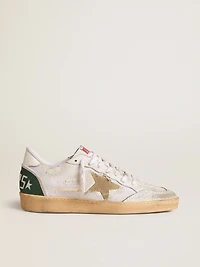 Ball star LTD white crackle leather and mesh with suede