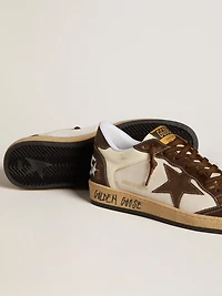 Men's Ball Star in nappa and mesh with suede star and brown leather inserts