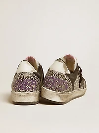 Men's Ball star elephant-print leather with black