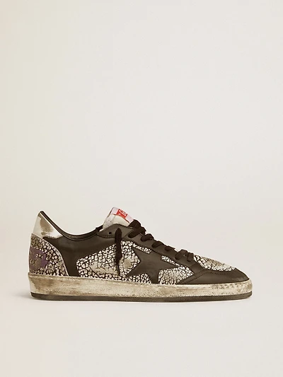 Men's Ball star elephant-print leather with black