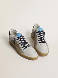 Ball star LTD with foiled crackle leather and brown heel tab