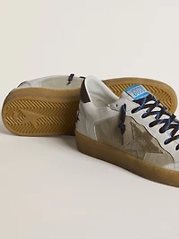 Ball star LTD with foiled crackle leather and brown heel tab
