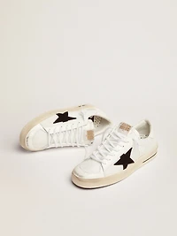 Men's Stardan white mesh with black suede star
