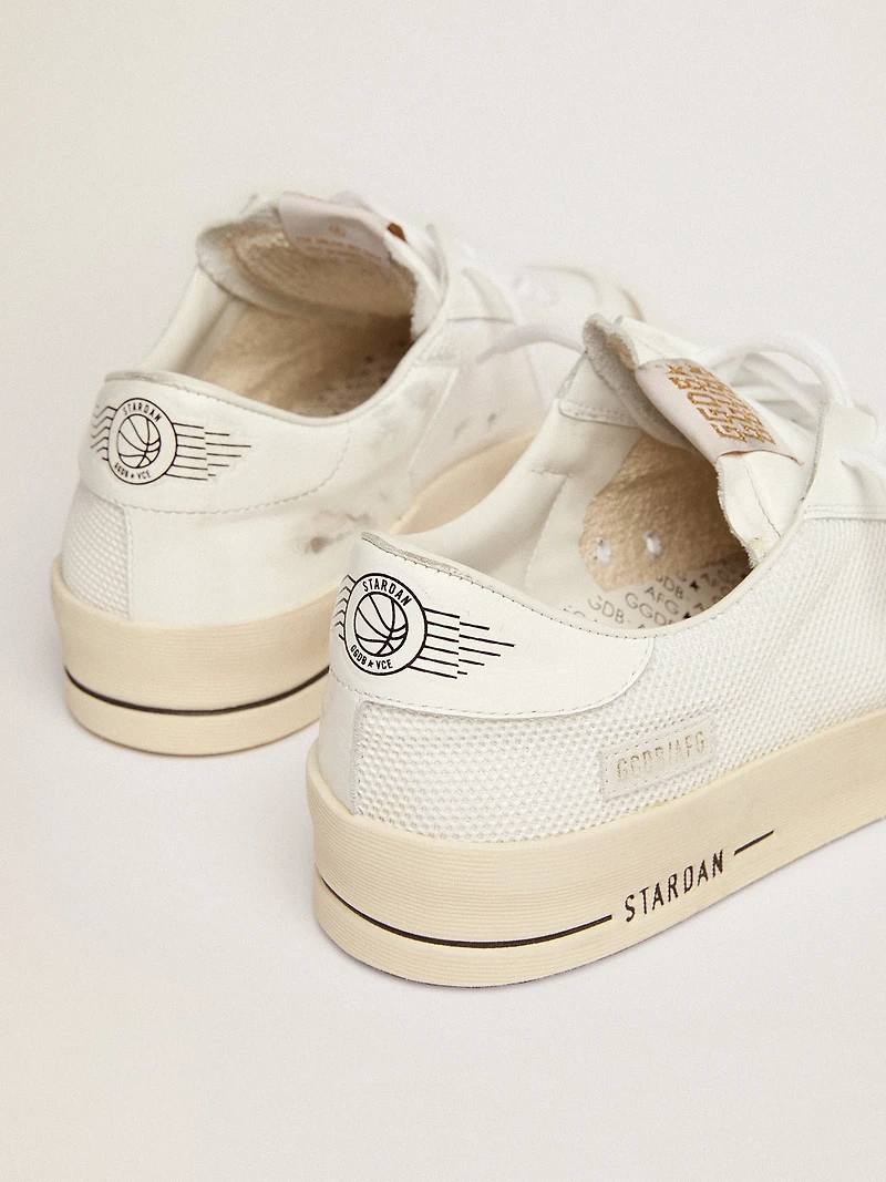 Men's Stardan white mesh with black suede star