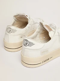 Men's Stardan white mesh with black suede star