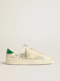 Stardan white nappa leather with cream-colored star