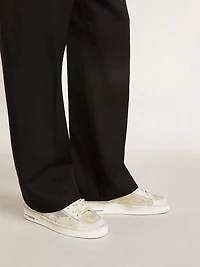 Men's Stardan nubuck and crackle leather with silver metallic star