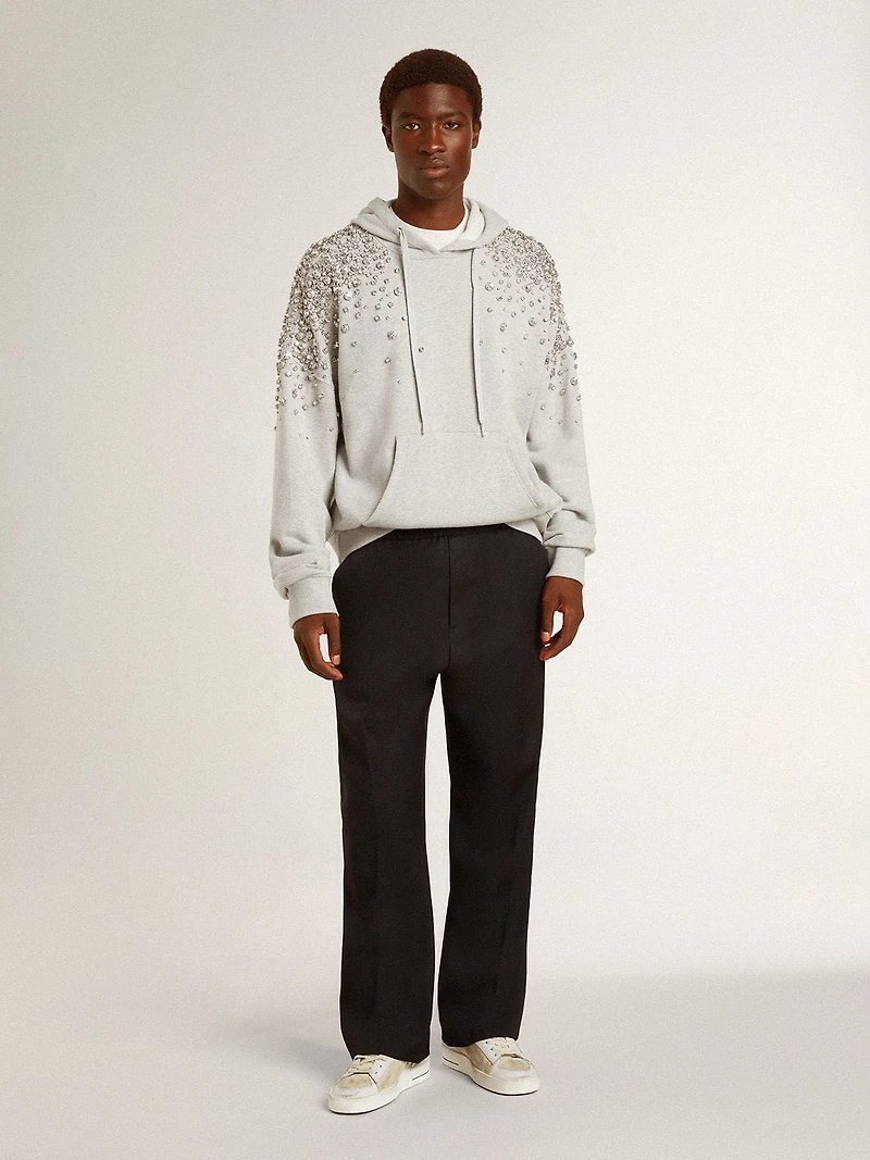 Men's Stardan nubuck and crackle leather with silver metallic star