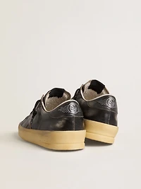 Men's Stardan black leather with star and heel tab