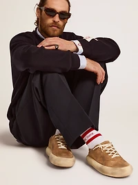 Men's Space-Star tobacco-colored suede and shearling lining