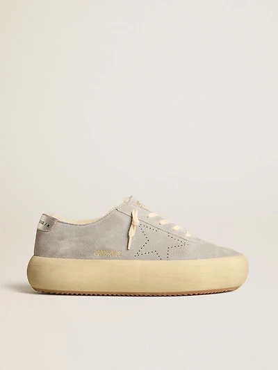 Men’s Space-Star shoes ice-gray suede with shearling lining