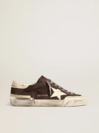 Men's Super-Star gray suede with ecru nappa star and heel tab