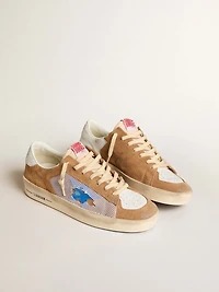 Men's Stardan LTD tobacco suede and mesh with blue star leather heel tab