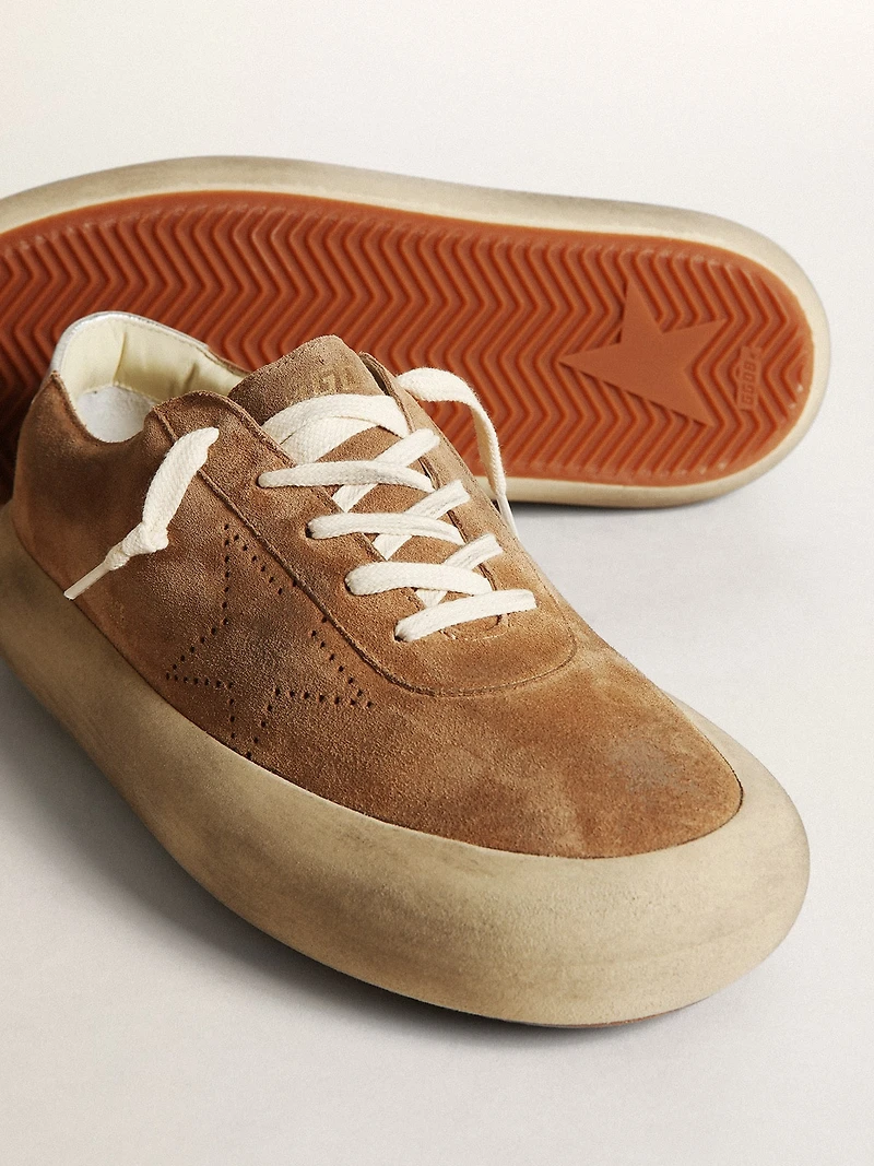 Men's Space-Star tobacco-colored suede