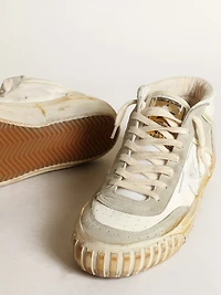 Men’s Mid star with ice-gray suede inserts and white