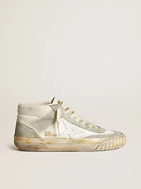 Men’s Mid star with ice-gray suede inserts and white