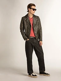 Men’s Mid star black nappa and suede with white leather